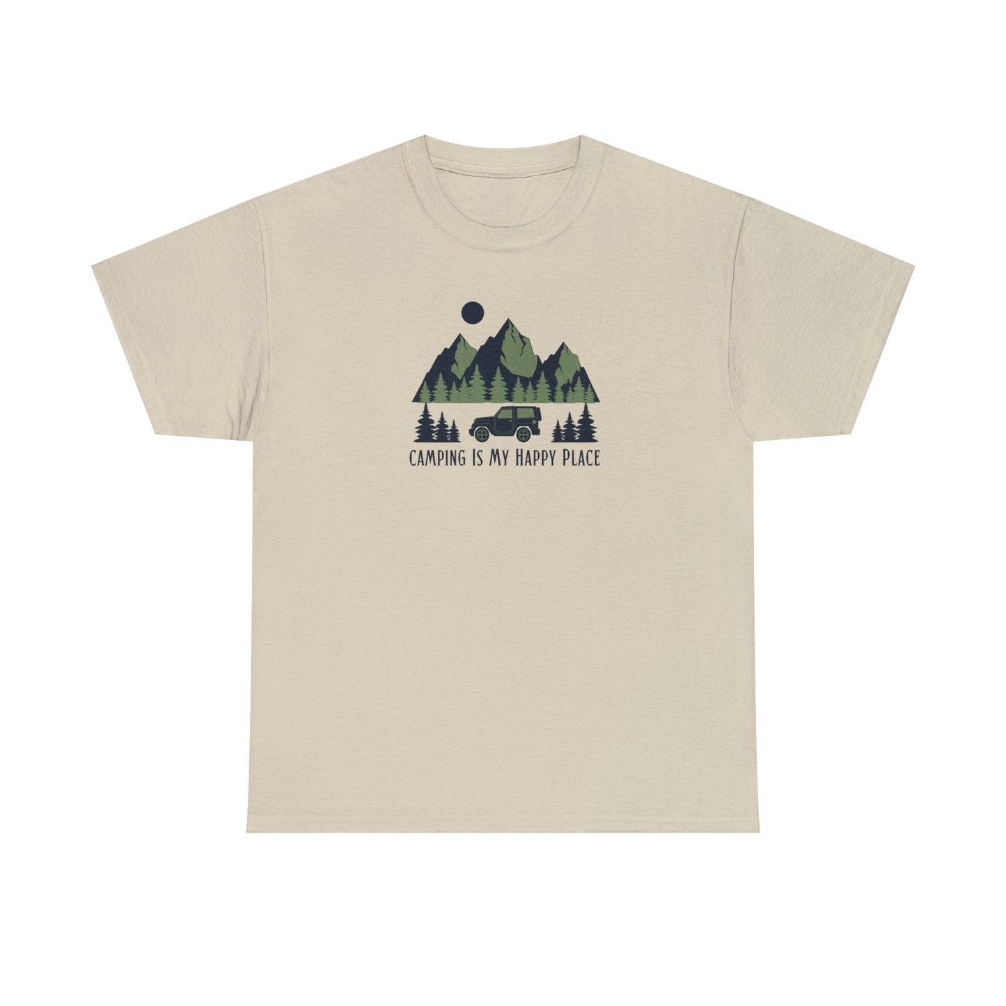 Camping Is My Happy Place Unisex Heavy Cotton Tee