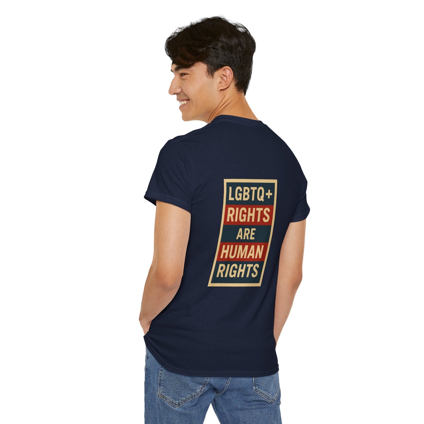 LGBTQ+ Rights Are Human Rights - Unisex Heavy Cotton Tee