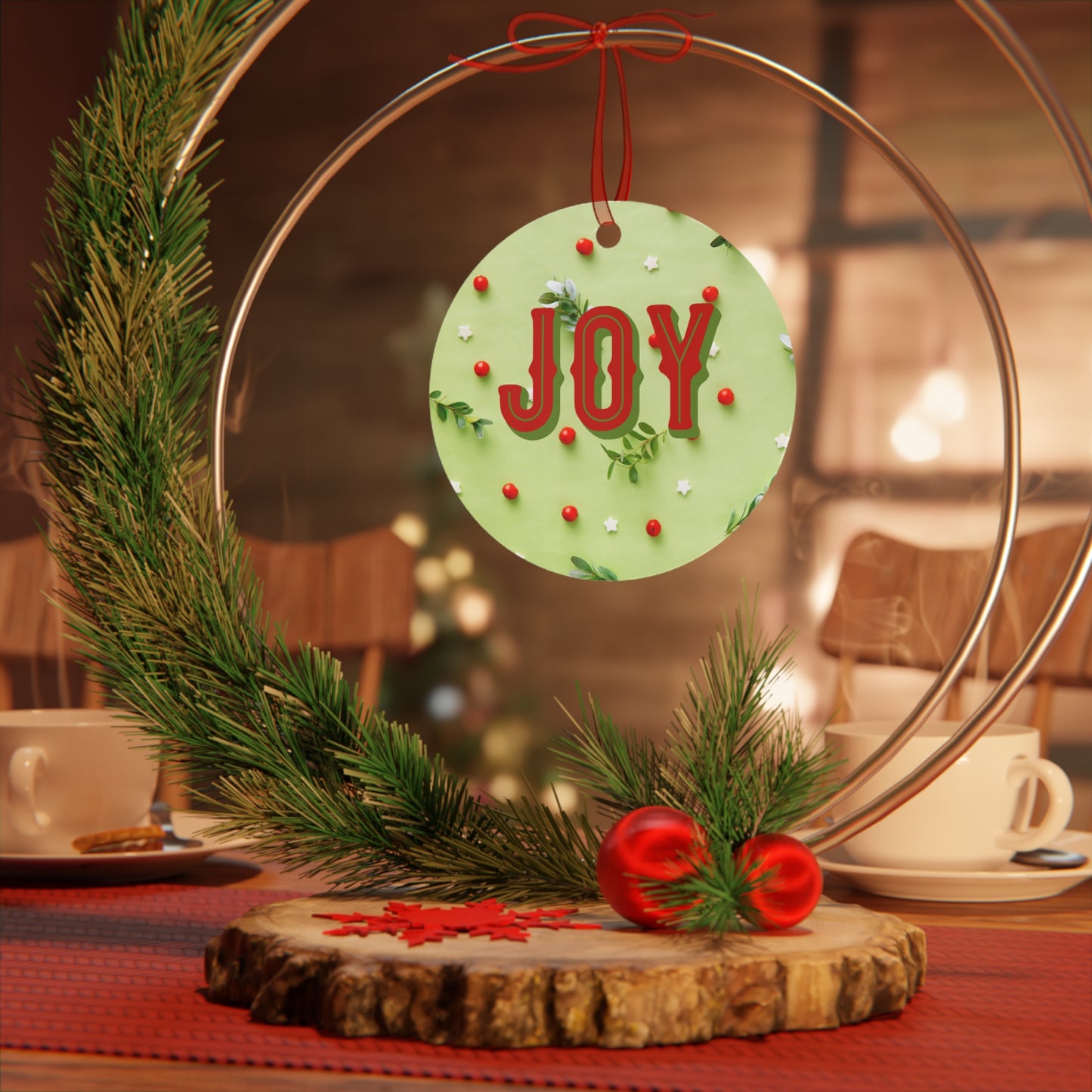 Joy Metal Ornaments