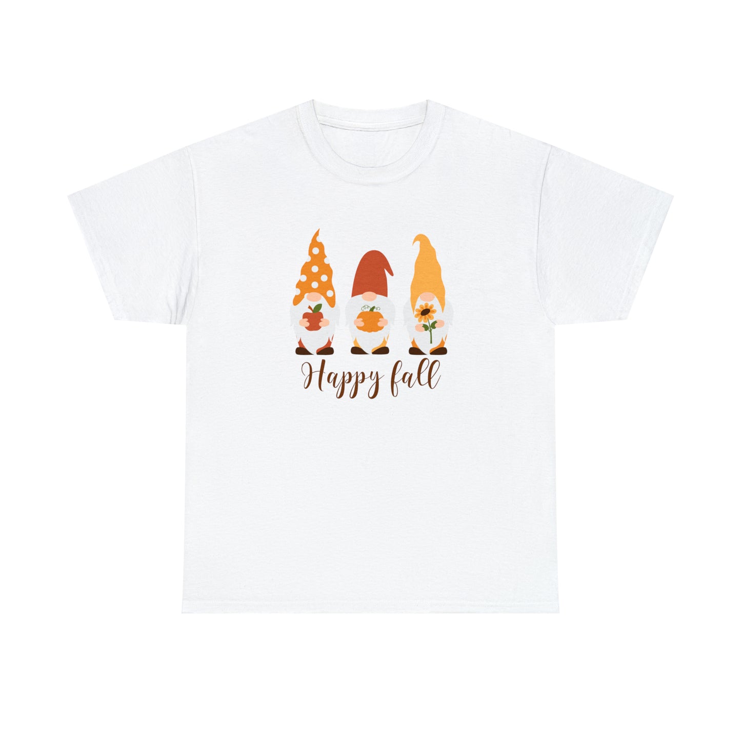 Gnome, Happy Fall - Unisex Heavy Cotton Tee