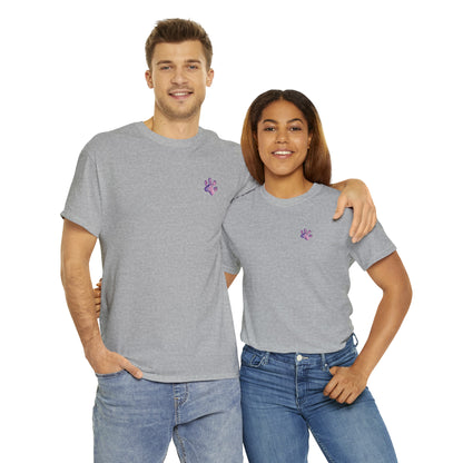 Paw front, Hand and paw back - Unisex Heavy Cotton Tee