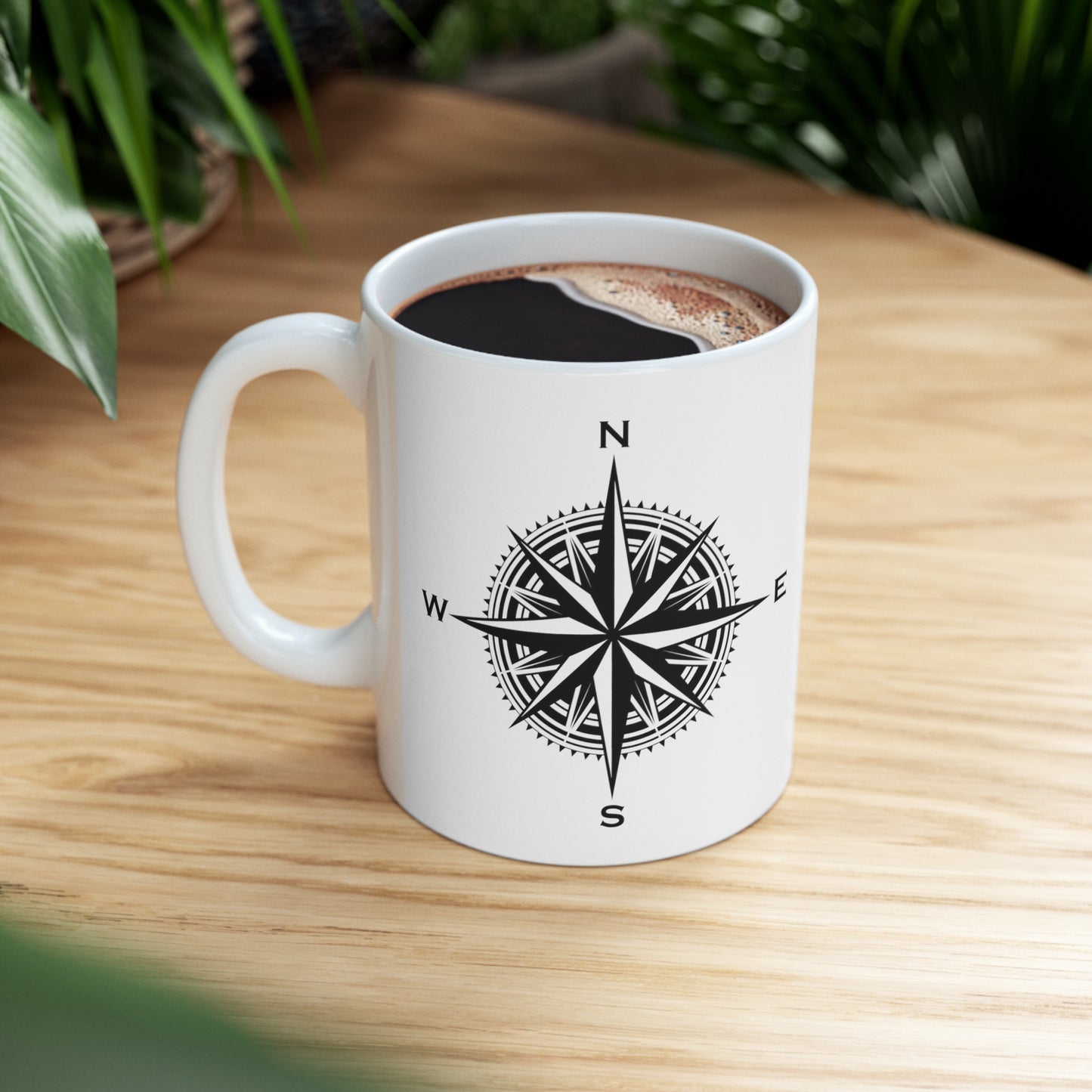 Compass, Time for Adventure, After Coffee - Ceramic Mug 11oz