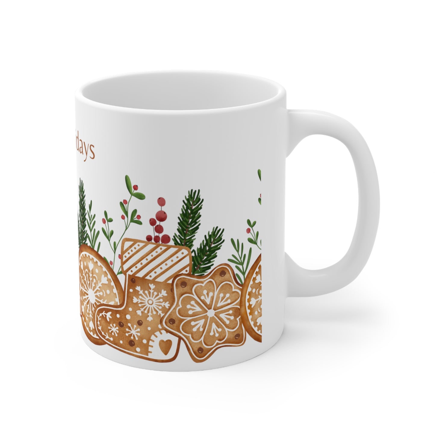 Happy Holidays, Ceramic Mug 11oz