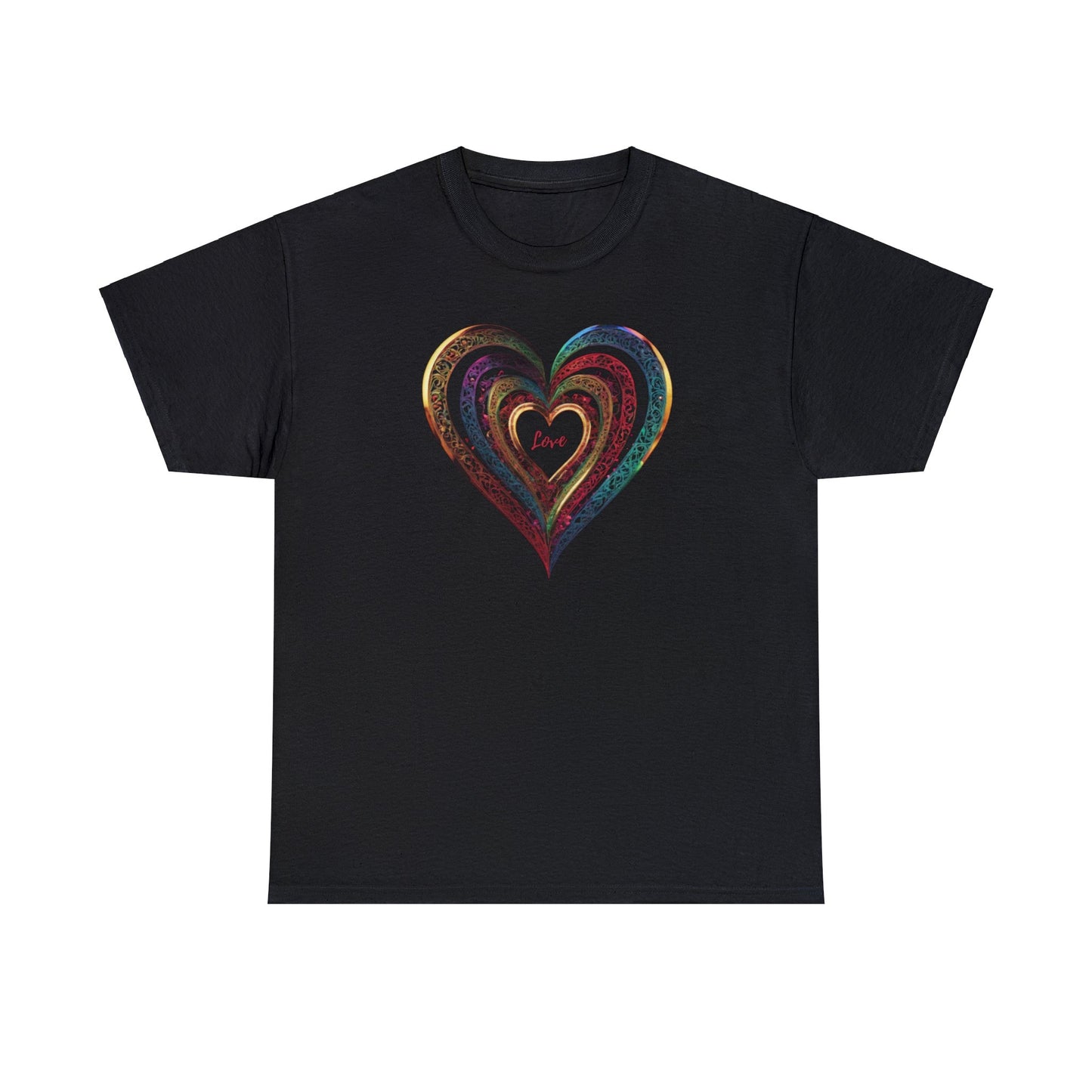 Love Heart Unisex Heavy Cotton T-Shirt