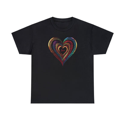 Love Heart Unisex Heavy Cotton T-Shirt