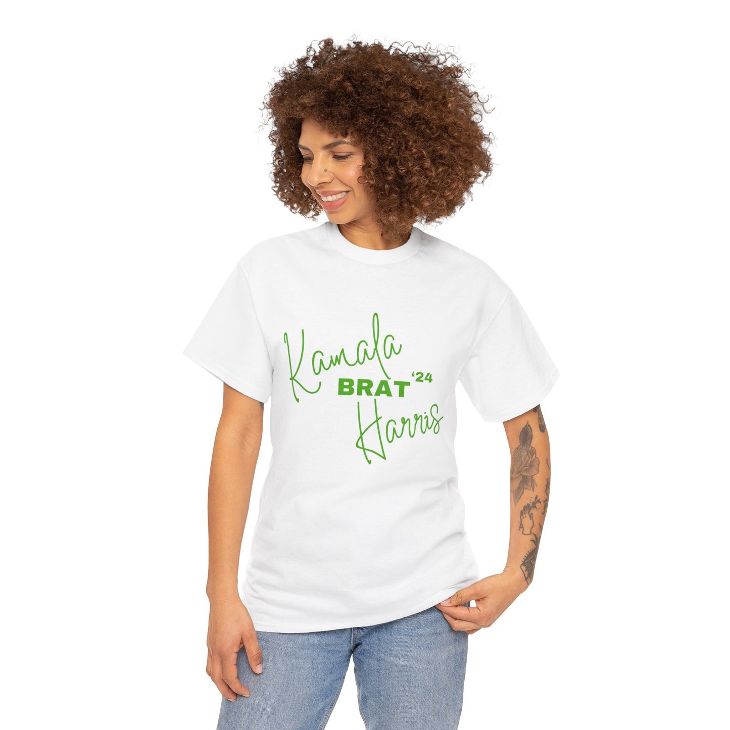 "BRAT" Kamala Harris - Unisex Heavy Cotton Tee