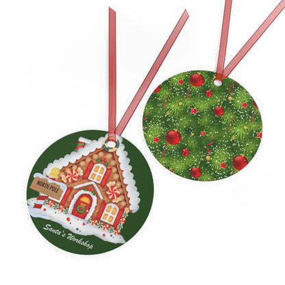 Santa's Workshop Metal Ornaments