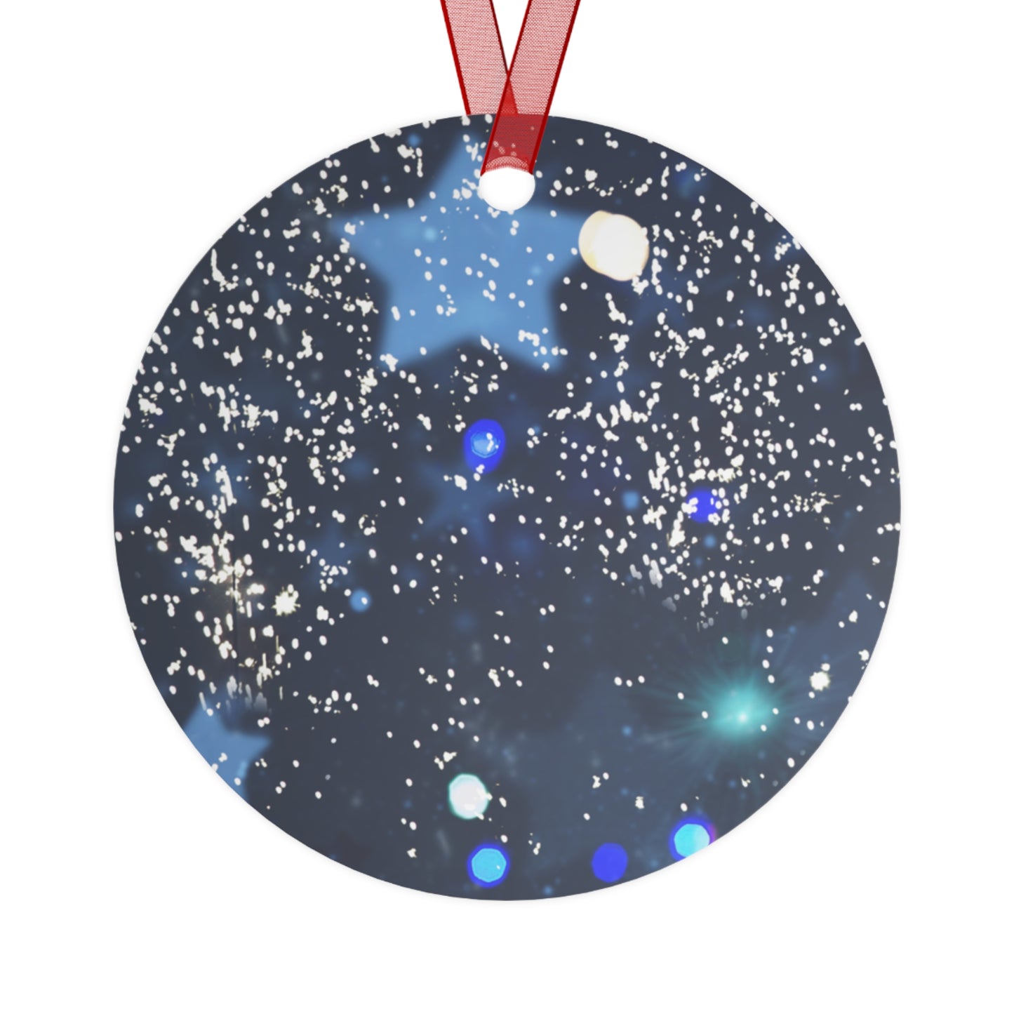 Blue Believe Metal Ornaments