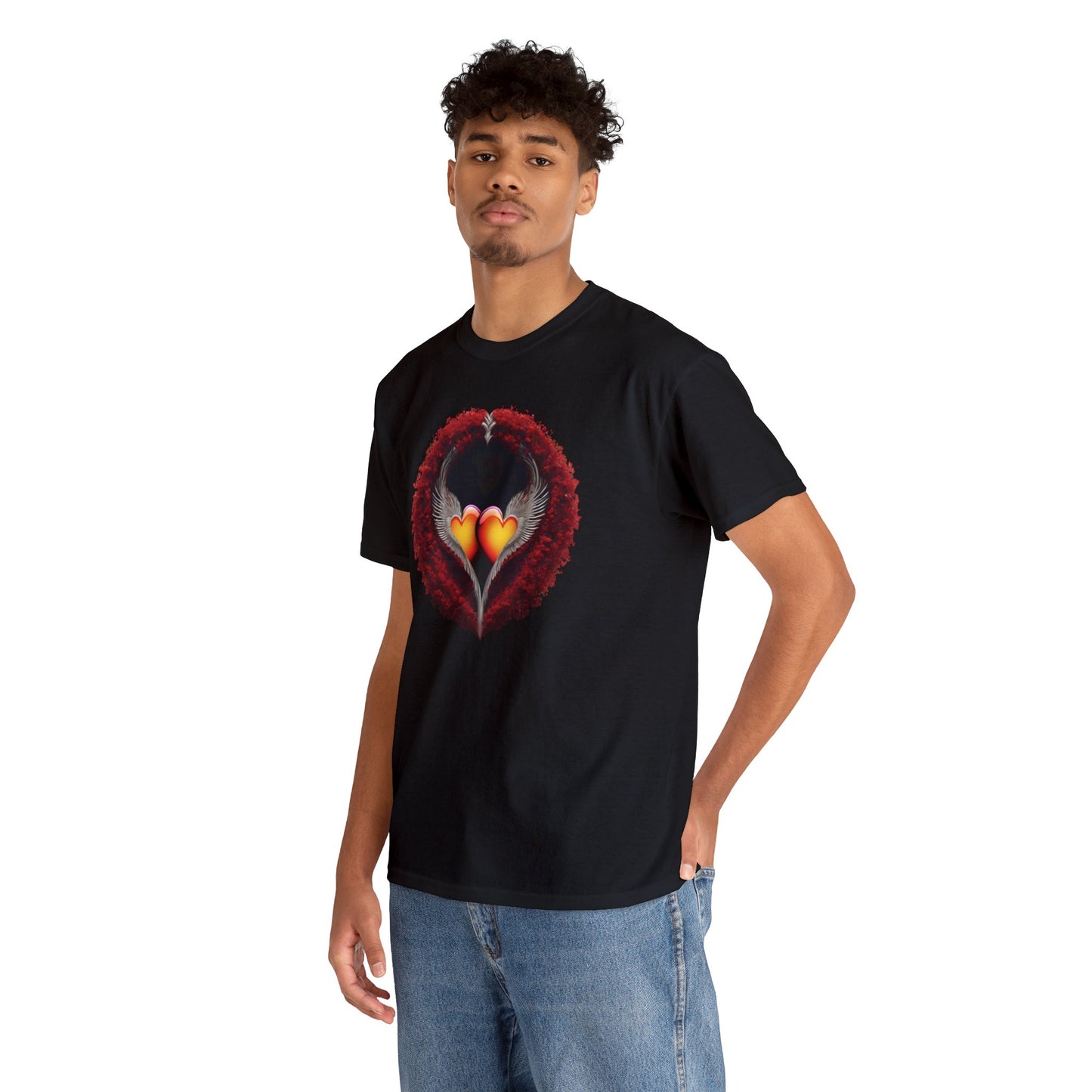 Hearts and Wings Unisex Heavy Cotton T-Shirt