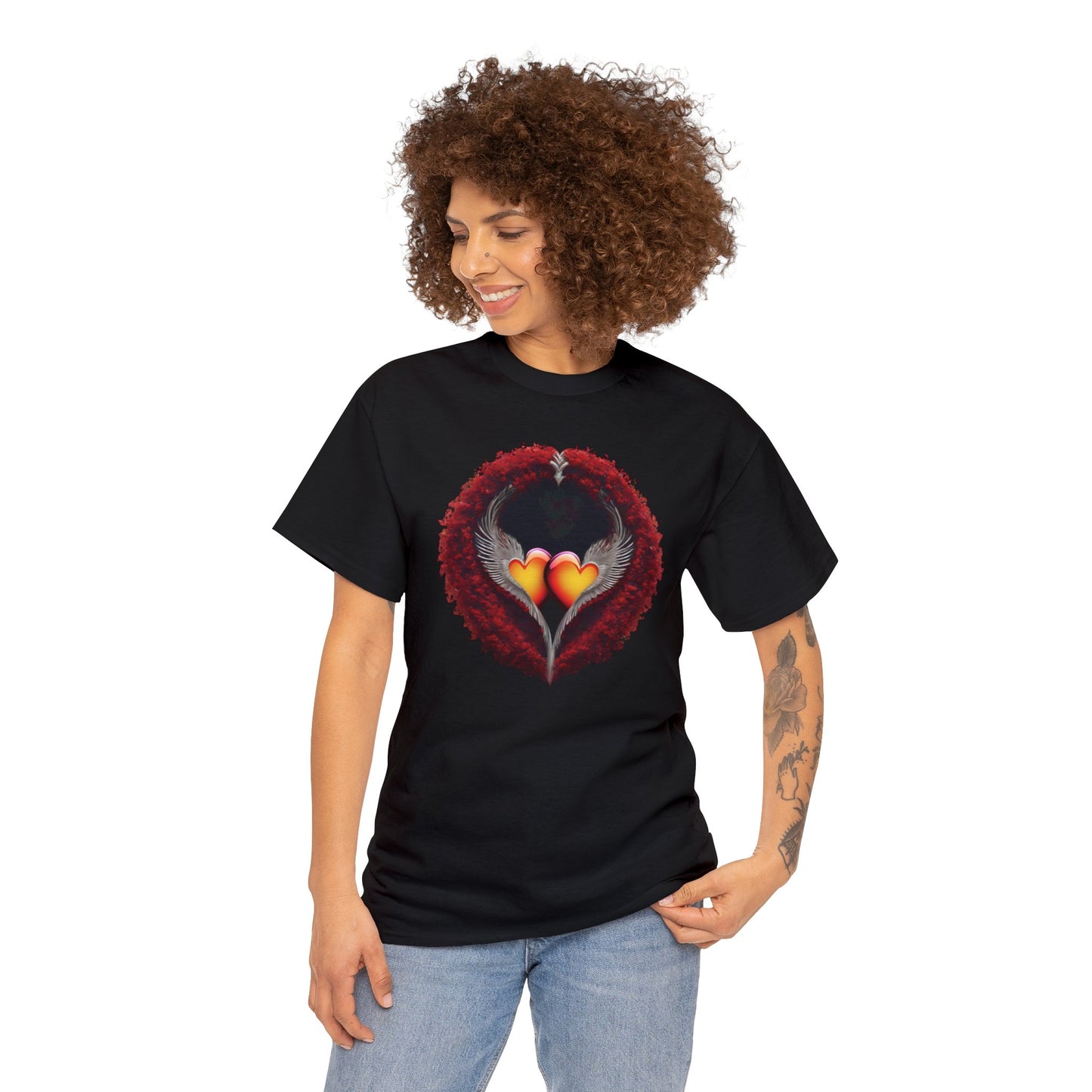 Hearts and Wings Unisex Heavy Cotton T-Shirt