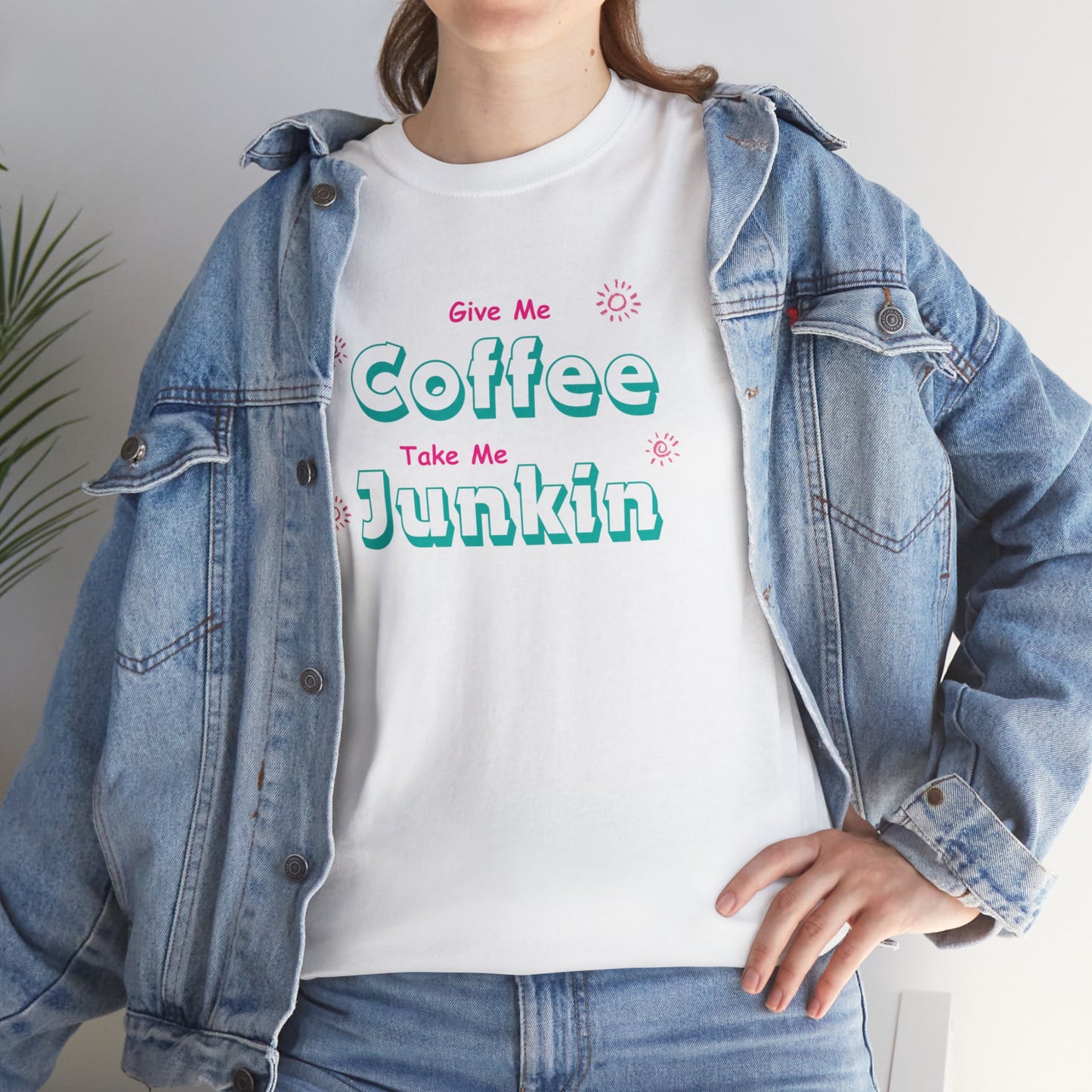 Coffee, Junkin, Unisex Heavy Cotton T-Shirt