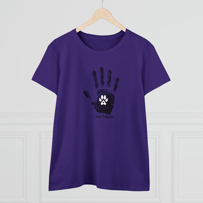 Best Friend, hand and paw - Women's Midweight Cotton Tee