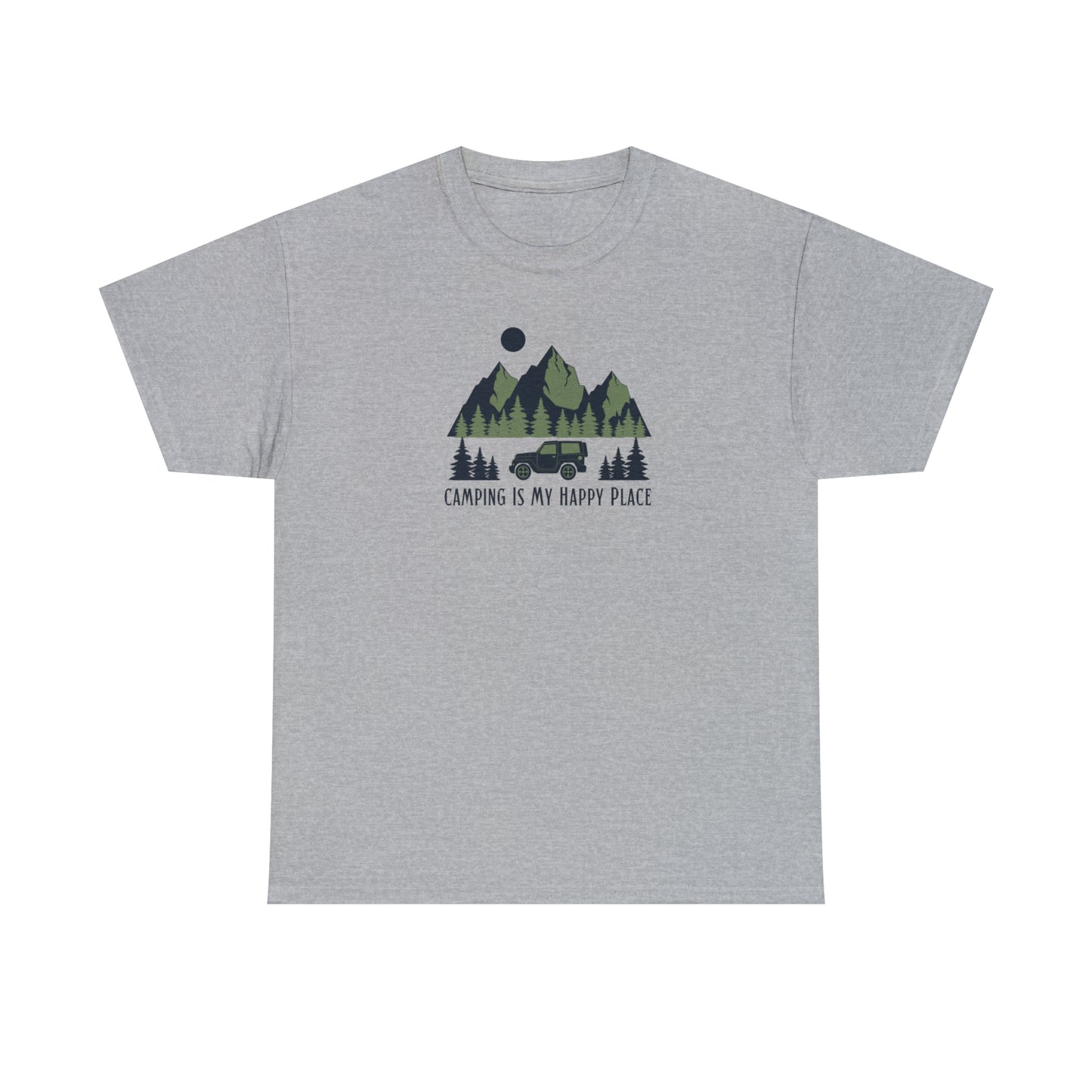 Camping Is My Happy Place Unisex Heavy Cotton Tee