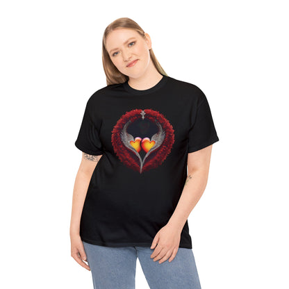 Hearts and Wings Unisex Heavy Cotton T-Shirt