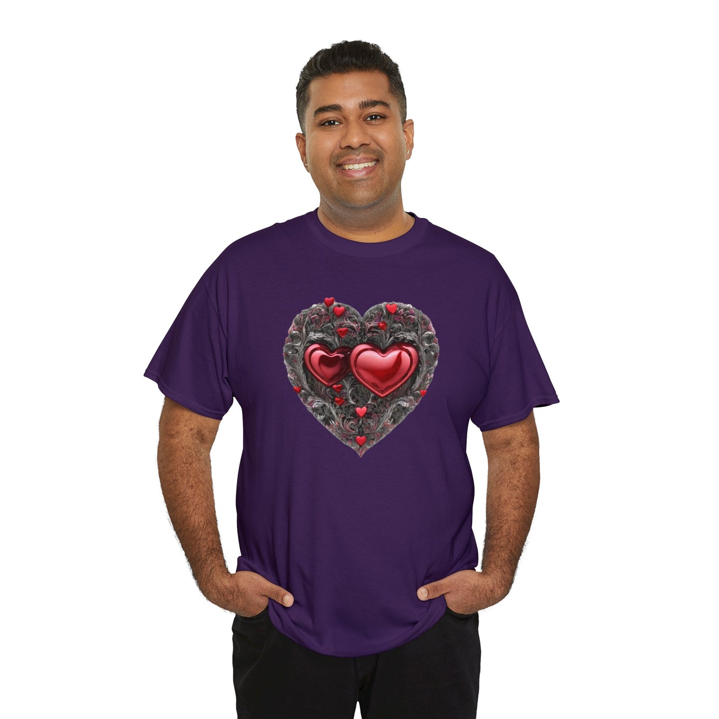 Two Hearts Together Unisex Heavy Cotton T-Shirt