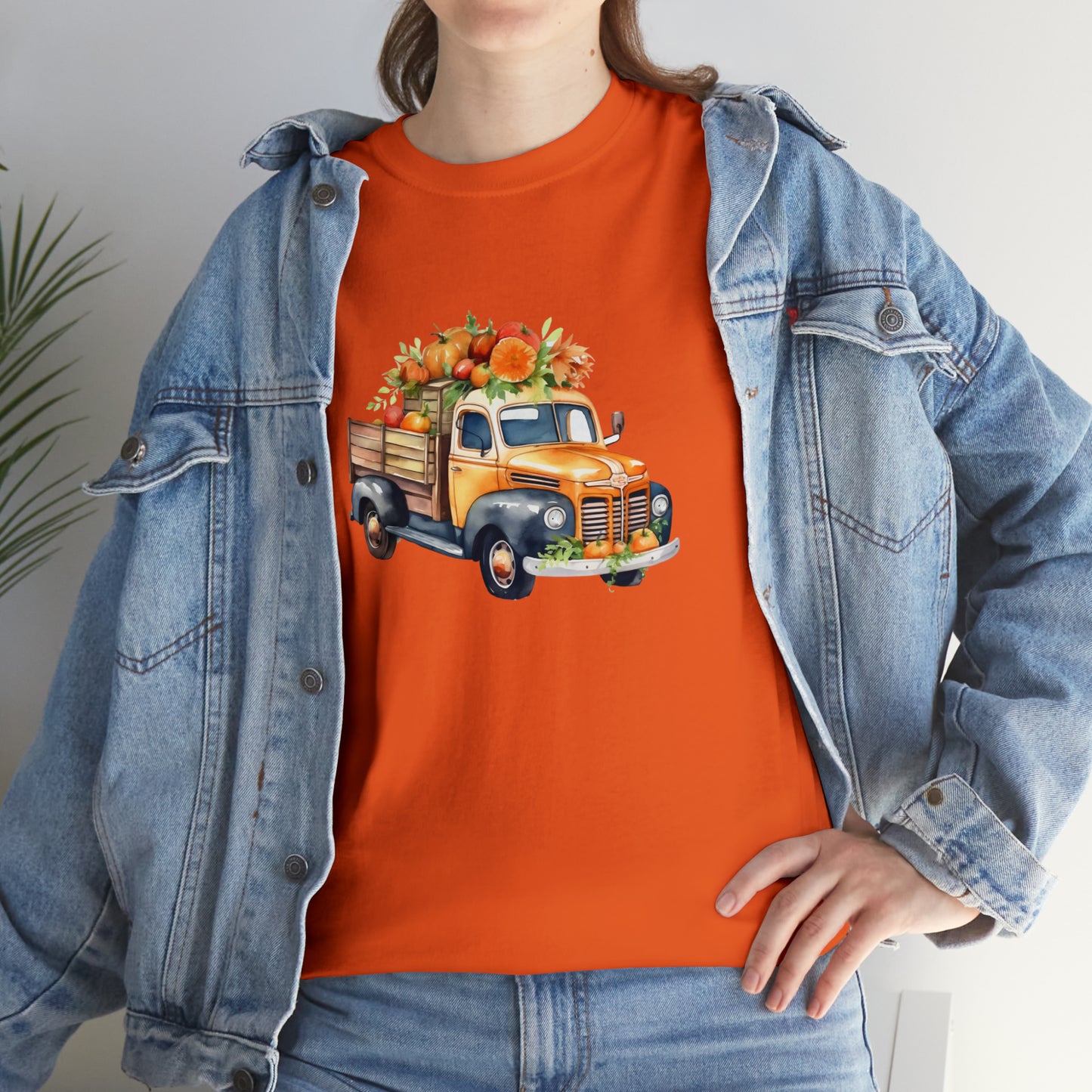 Fall Truck - Unisex Heavy Cotton Tee