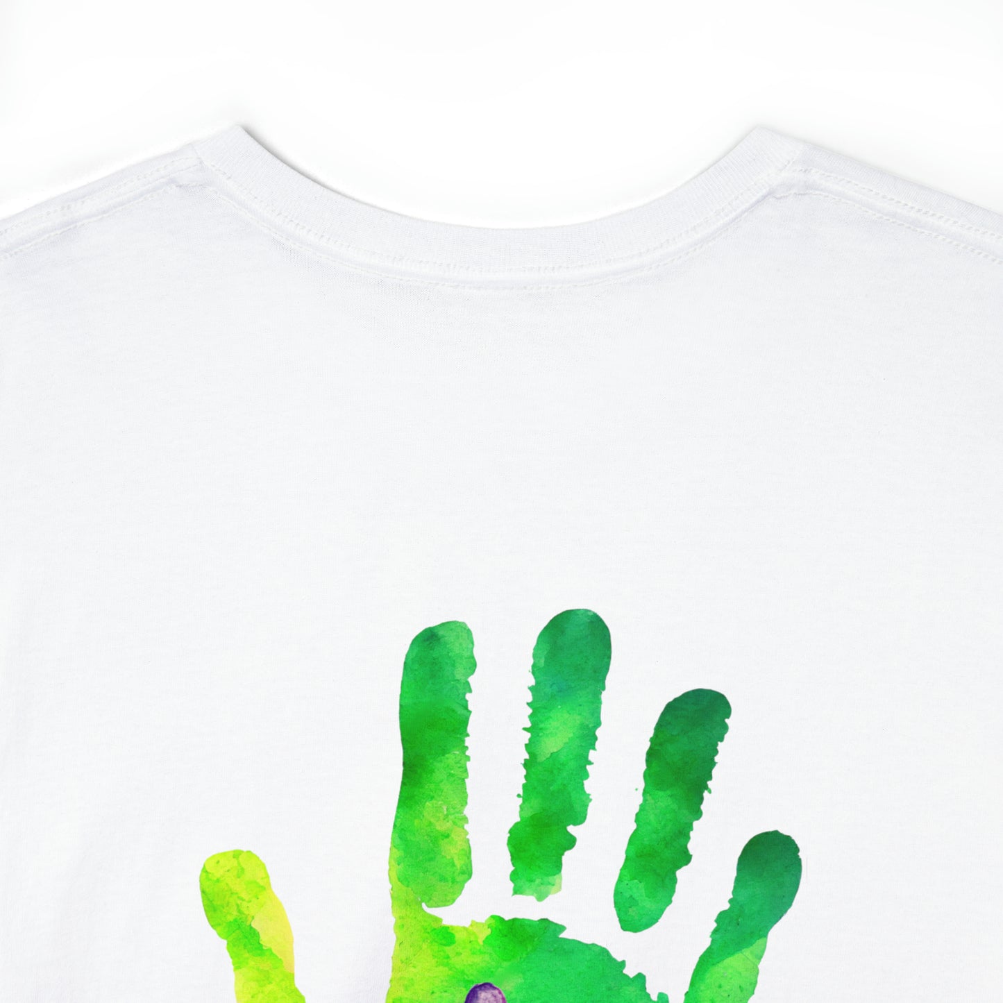 Paw front, Hand and paw back - Unisex Heavy Cotton Tee