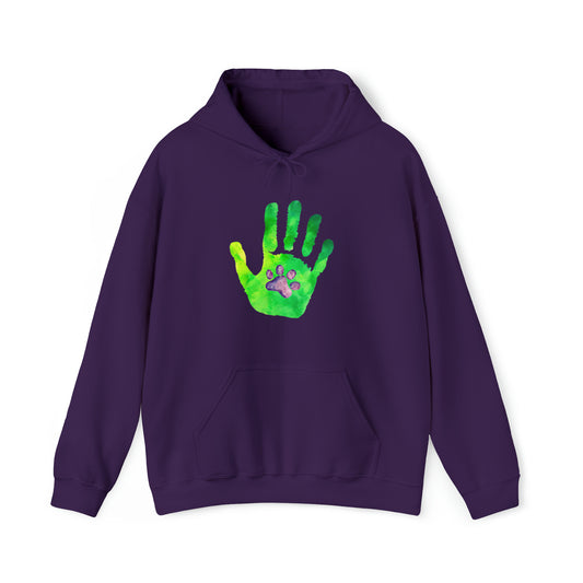 Hand and Paw print - Unisex Heavy Blend™ Hooded Sweatshirt