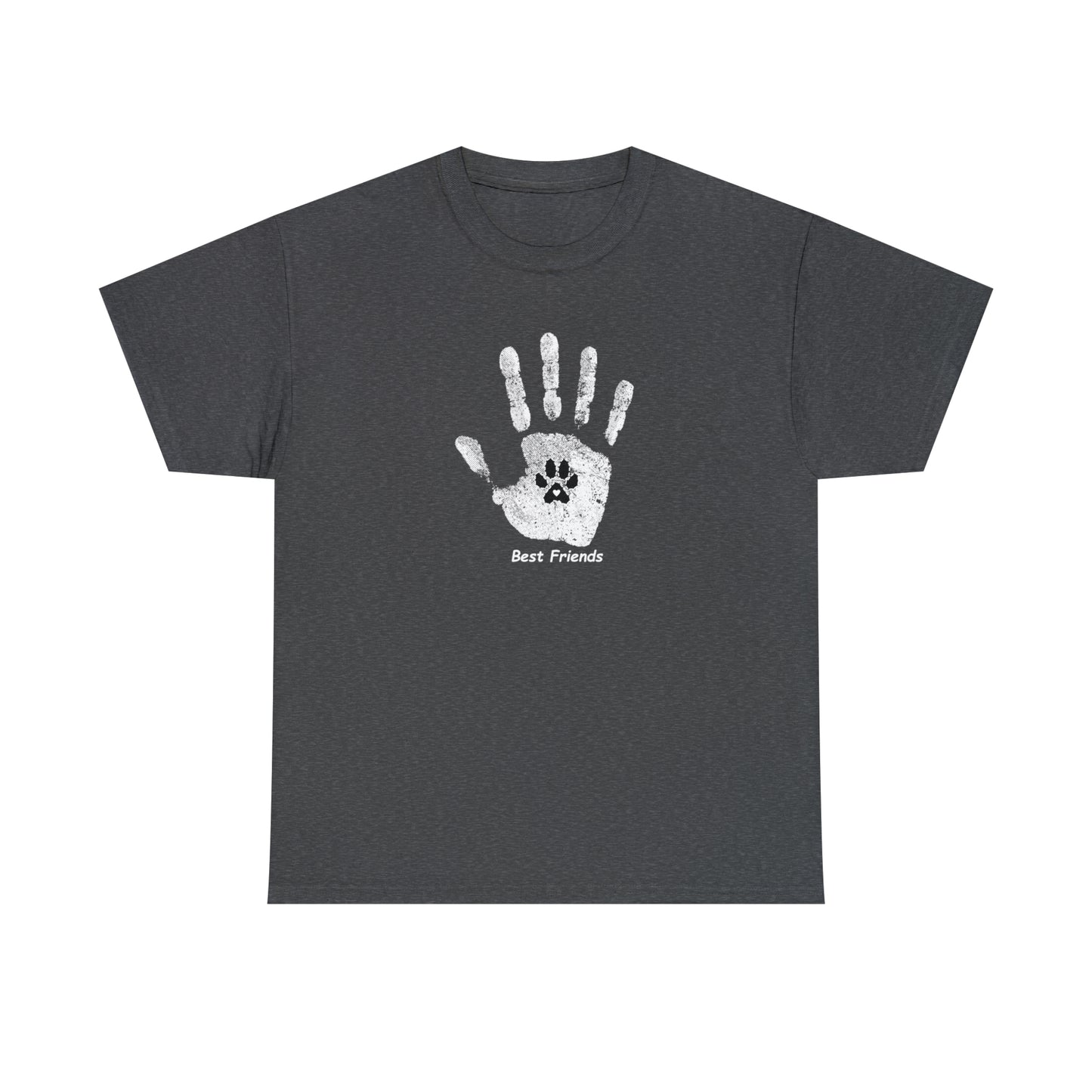 Handprint and Paw - Best Friend - Unisex Heavy Cotton Tee