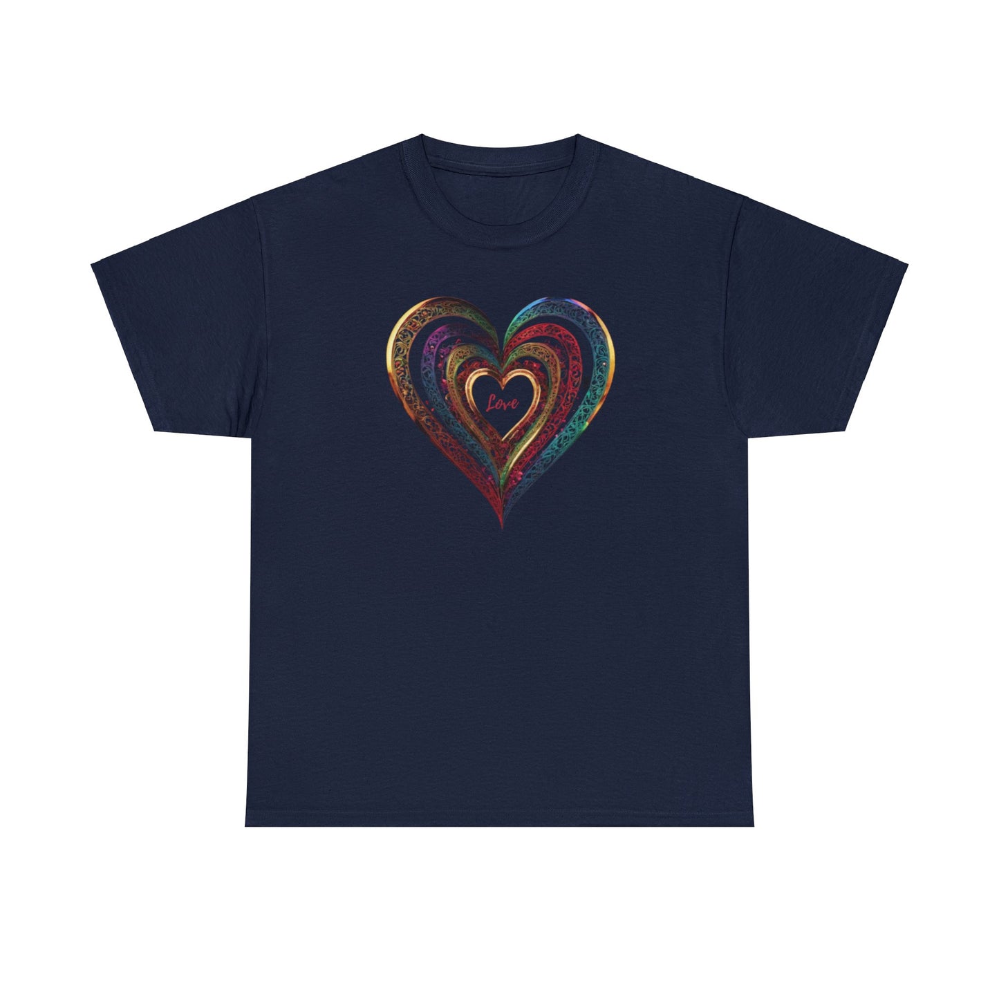 Love Heart Unisex Heavy Cotton T-Shirt