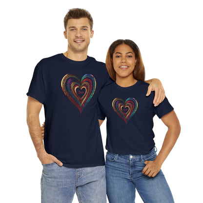 Love Heart Unisex Heavy Cotton T-Shirt