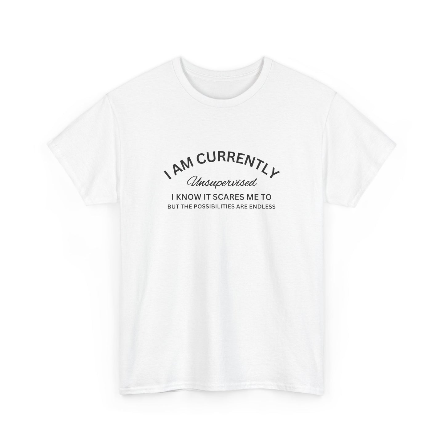 I Am Currently Unsupervised - Unisex Heavy Cotton Tee