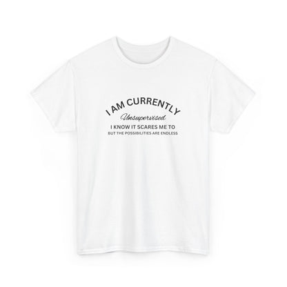 I Am Currently Unsupervised - Unisex Heavy Cotton Tee