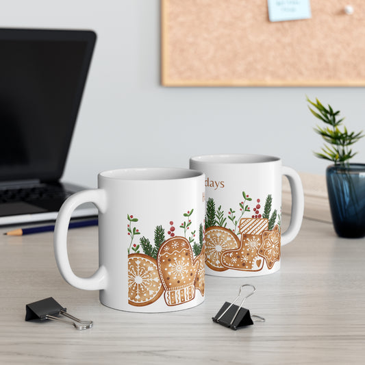 Happy Holidays, Ceramic Mug 11oz