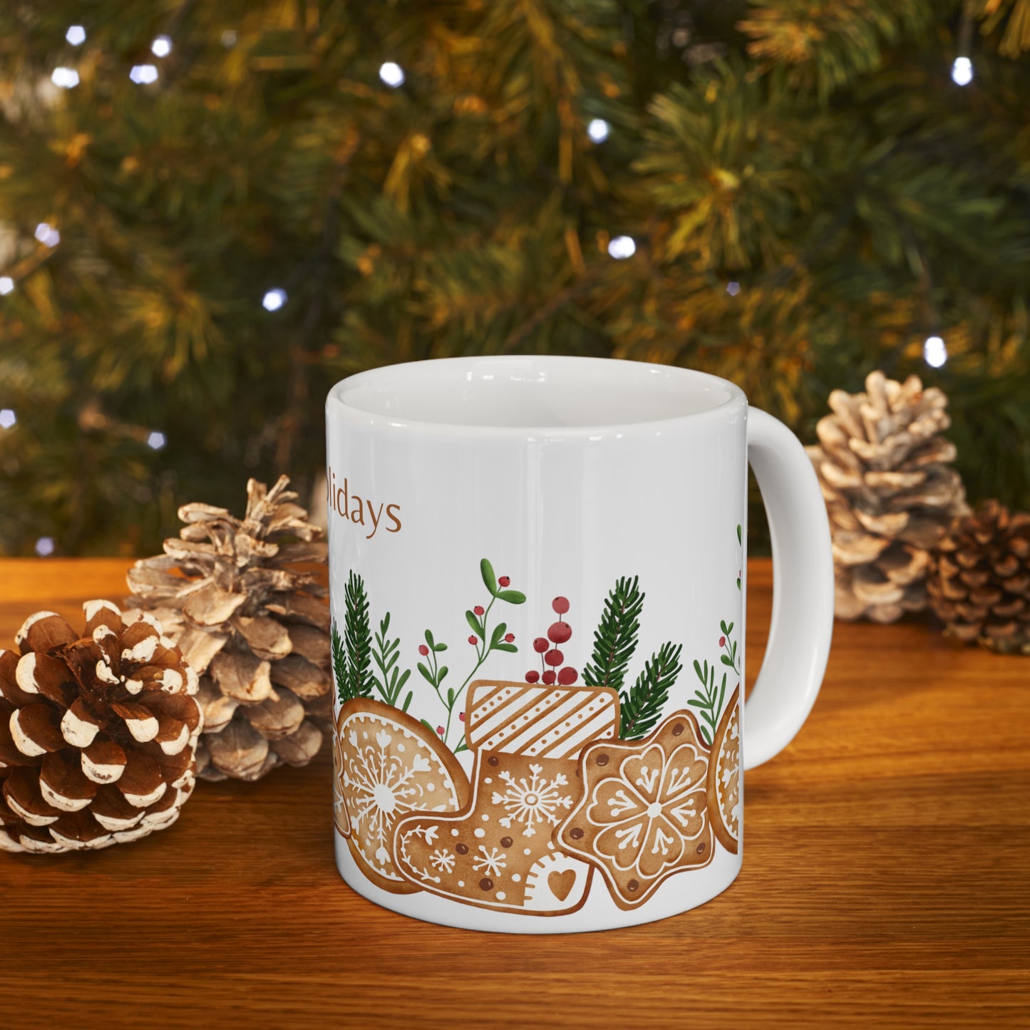 Happy Holidays, Ceramic Mug 11oz