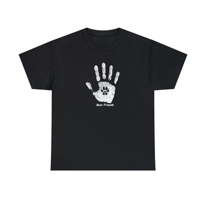 Handprint and Paw - Best Friend - Unisex Heavy Cotton Tee