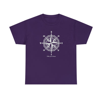 Compass, Follow your dreams - Unisex Heavy Cotton Tee