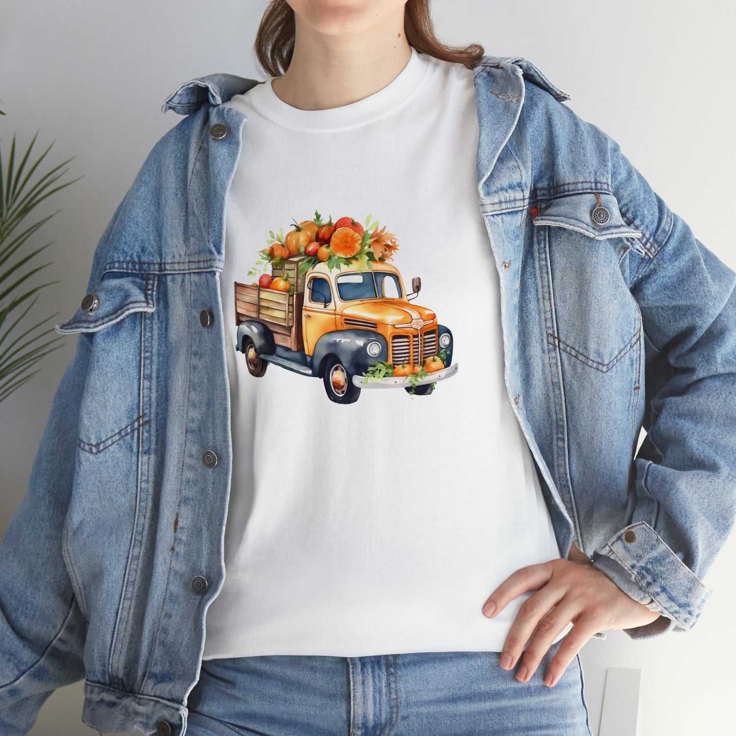 Fall Truck - Unisex Heavy Cotton Tee