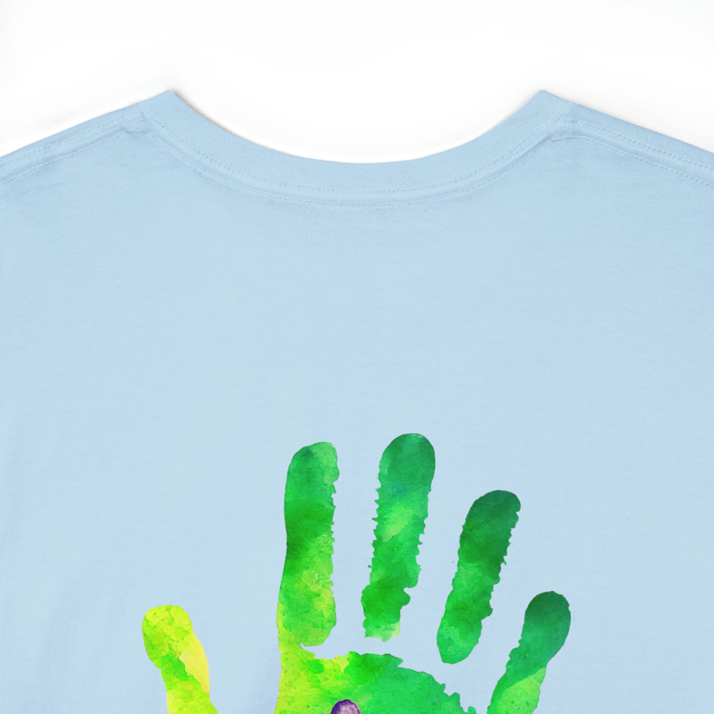 Paw front, Hand and paw back - Unisex Heavy Cotton Tee