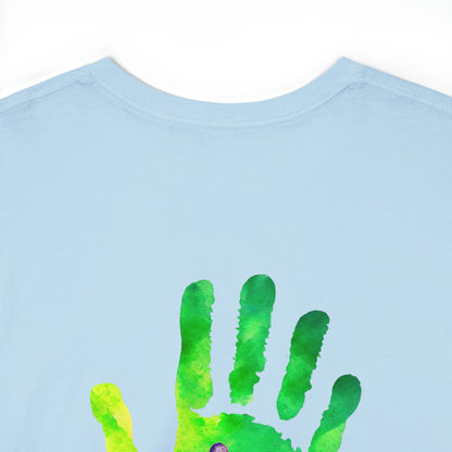 Paw front, Hand and paw back - Unisex Heavy Cotton Tee