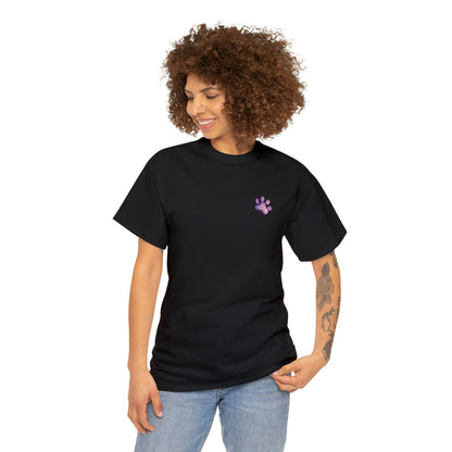 Paw front, Hand and paw back - Unisex Heavy Cotton Tee