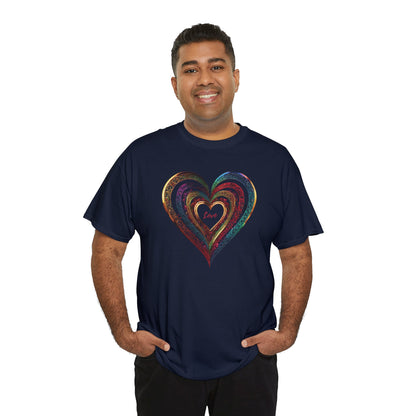 Love Heart Unisex Heavy Cotton T-Shirt