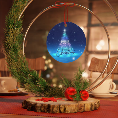 Blue Tone Christmas Metal Ornaments
