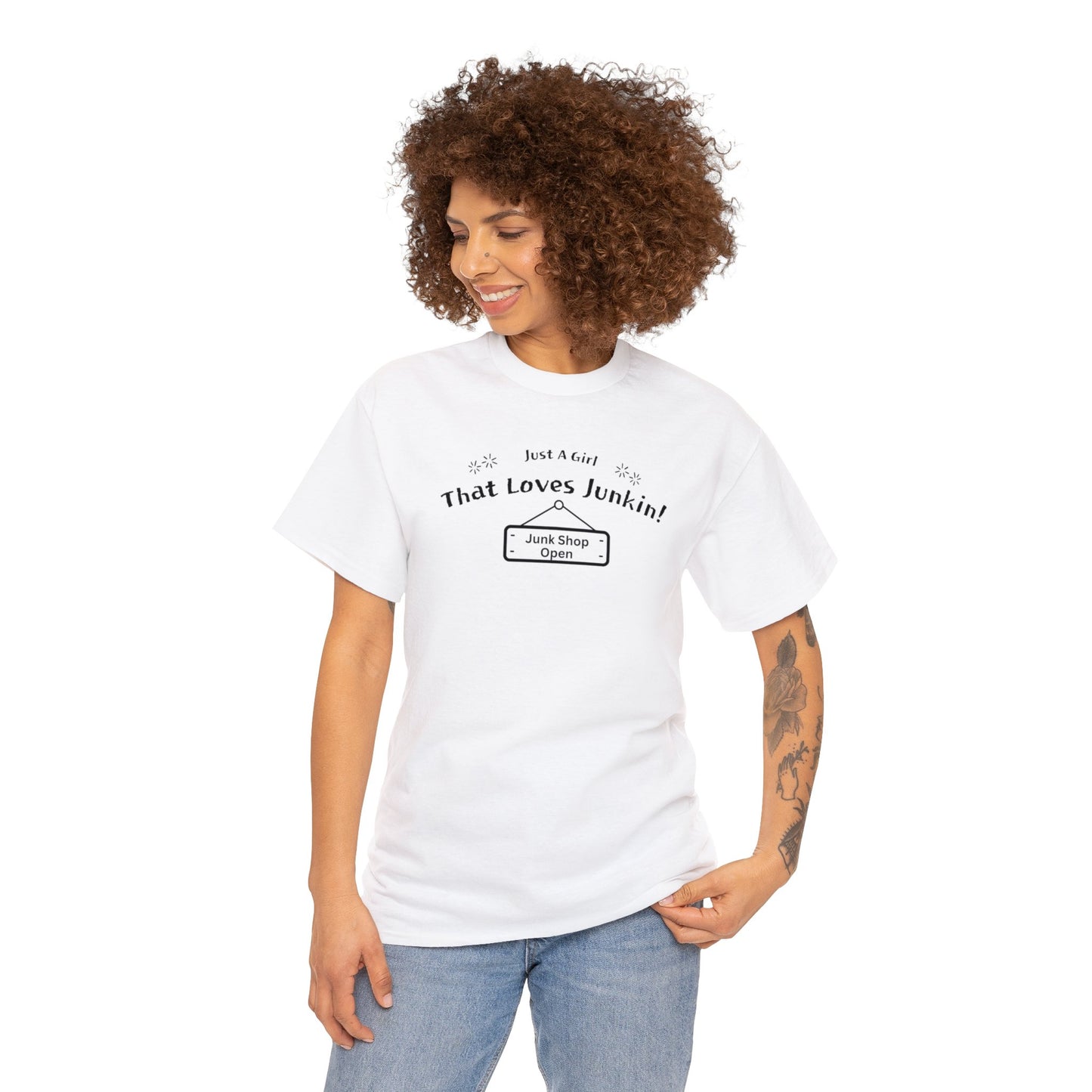 Just A Girl that Loves Junkin Unisex Heavy Cotton T-Shirt