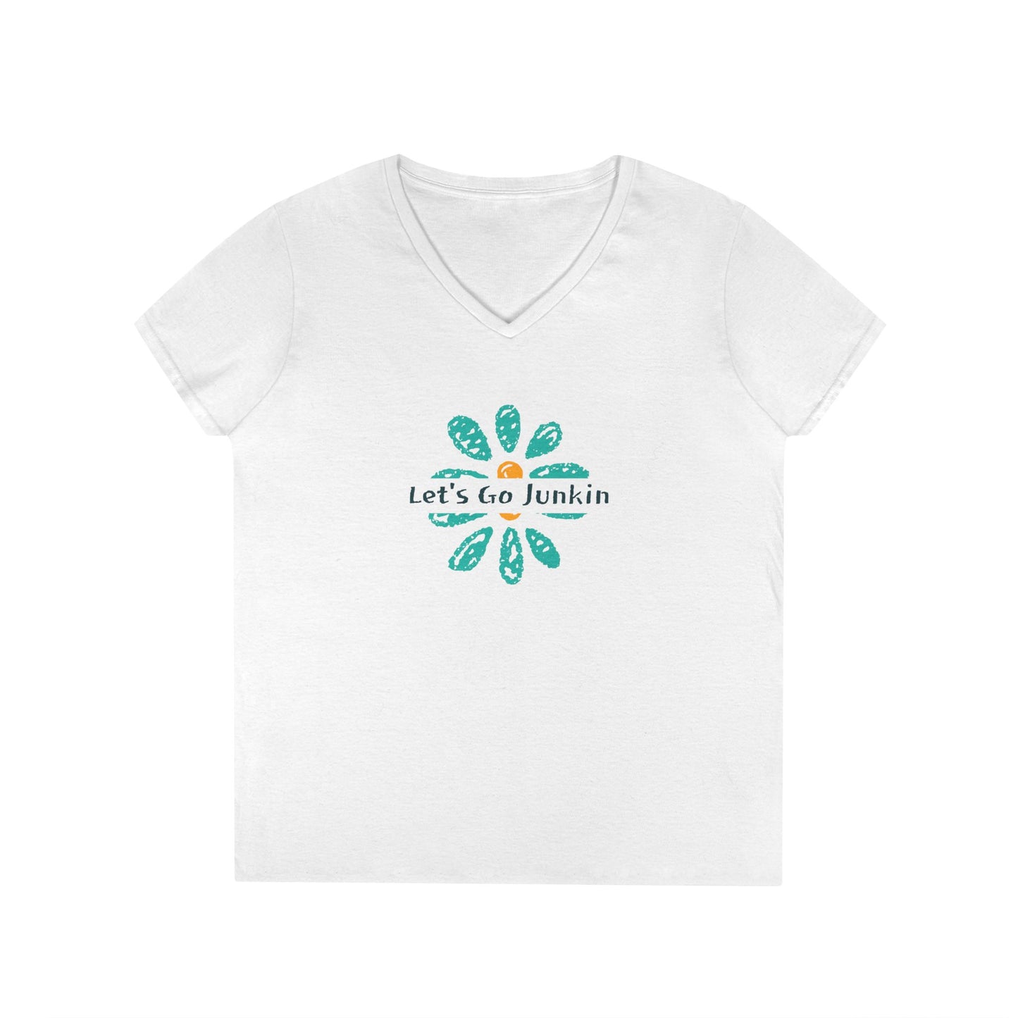 Let's  Go Junkin - Ladies' V-Neck T-Shirt