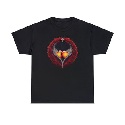 Hearts and Wings Unisex Heavy Cotton T-Shirt