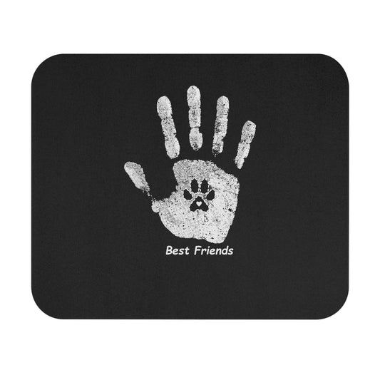 Best Friend hand and paw print, Mouse Pad (Rectangle)