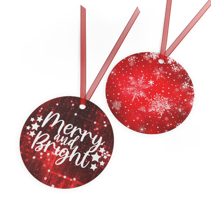 Merry and Bright Metal Ornaments