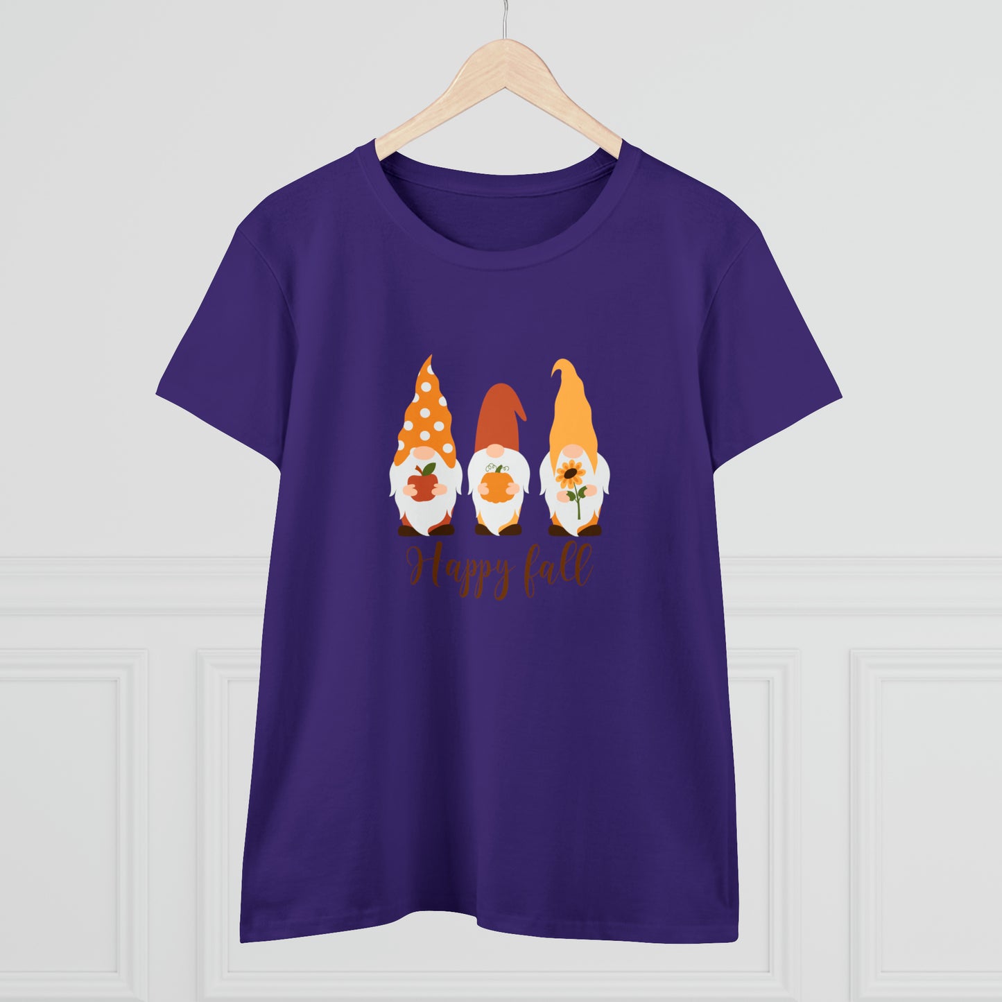 Happy Fall Gnomes - Women's Midweight Cotton Tee