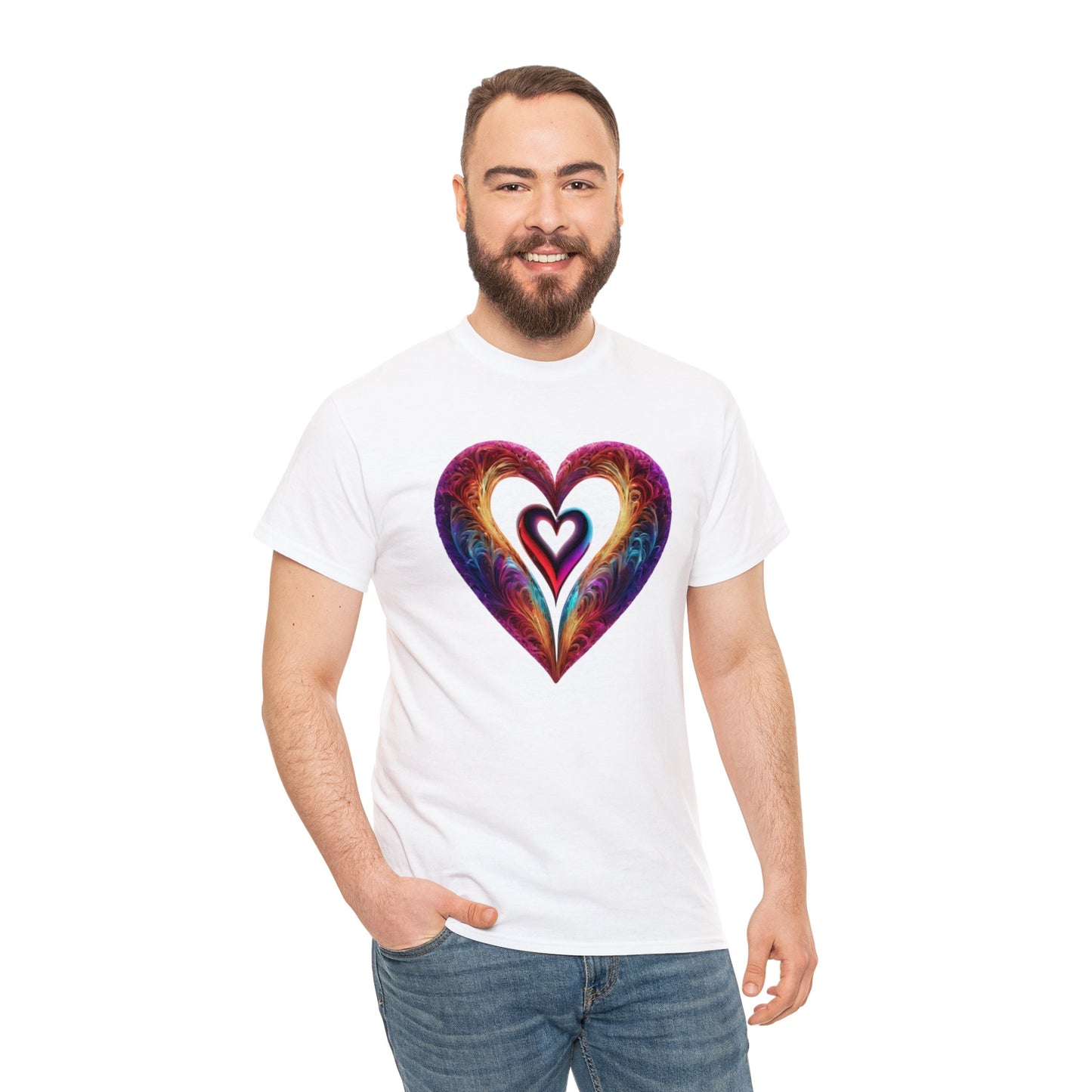 Hearts Unisex Heavy Cotton T-Shirt