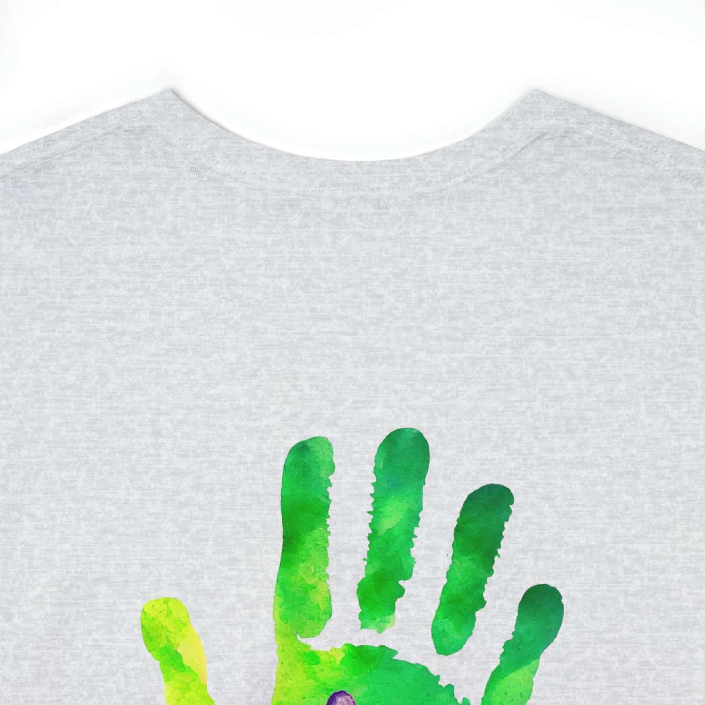 Paw front, Hand and paw back - Unisex Heavy Cotton Tee