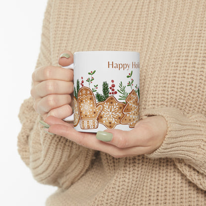 Happy Holidays, Ceramic Mug 11oz