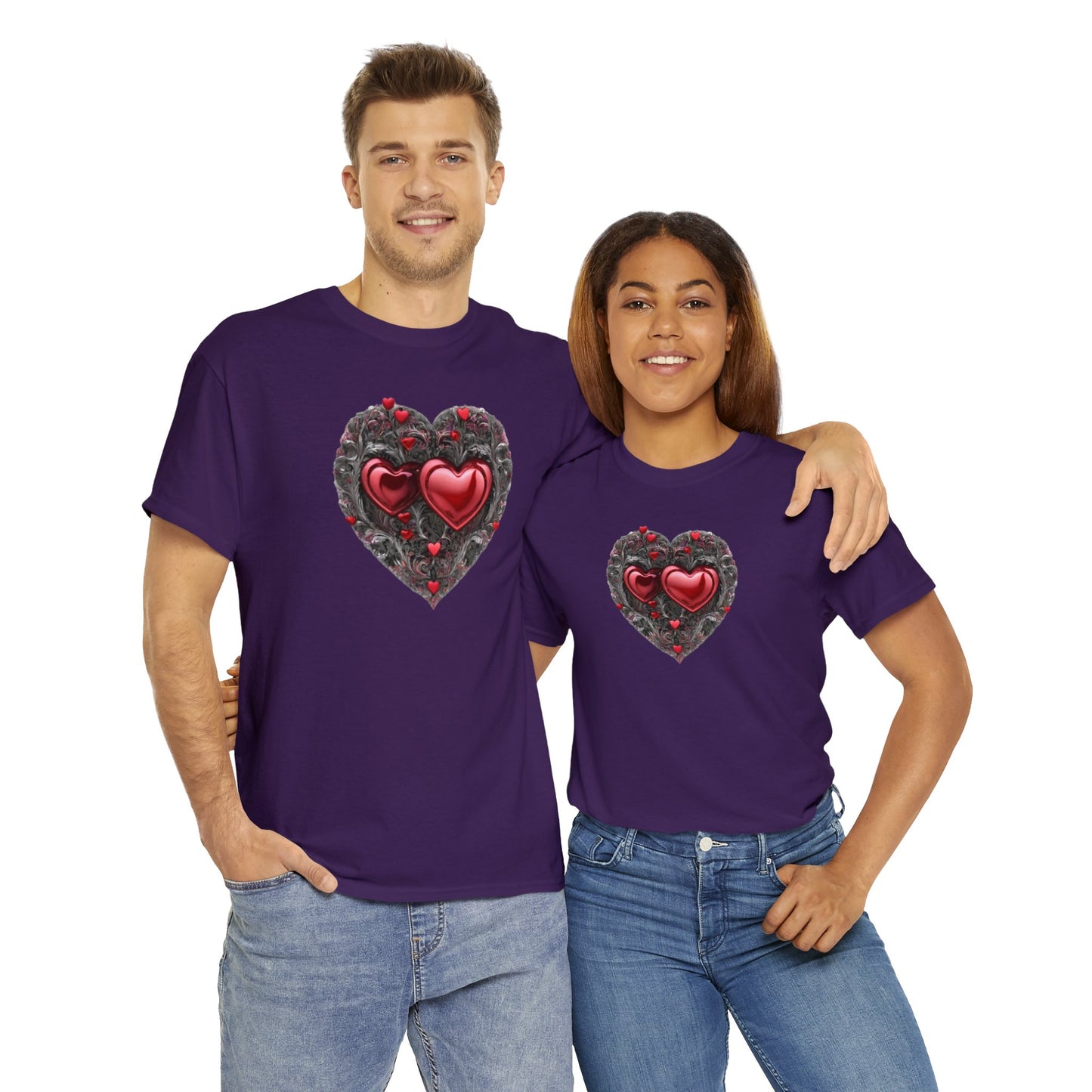 Two Hearts Together Unisex Heavy Cotton T-Shirt