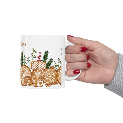 Happy Holidays, Ceramic Mug 11oz