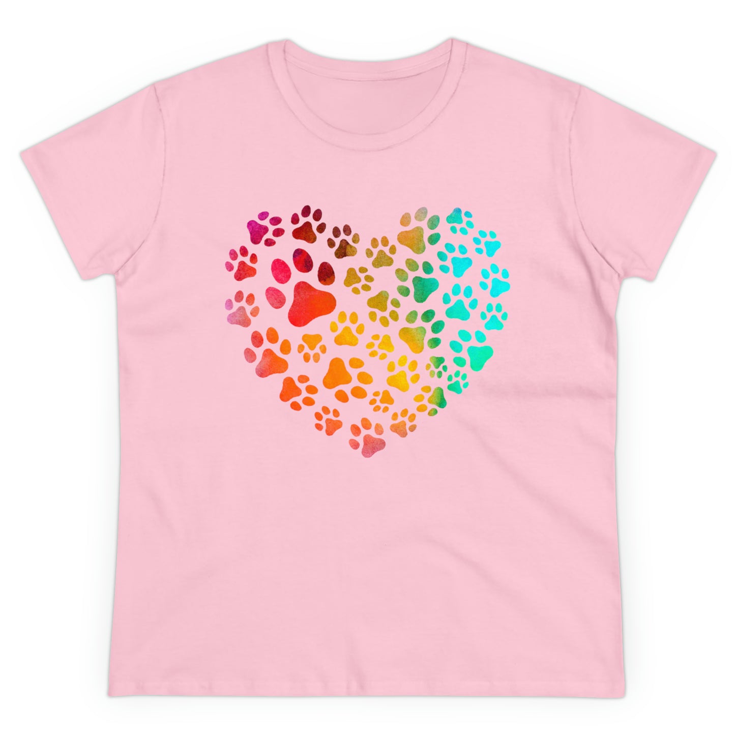 Heart Paws, Women's Midweight Cotton Tee