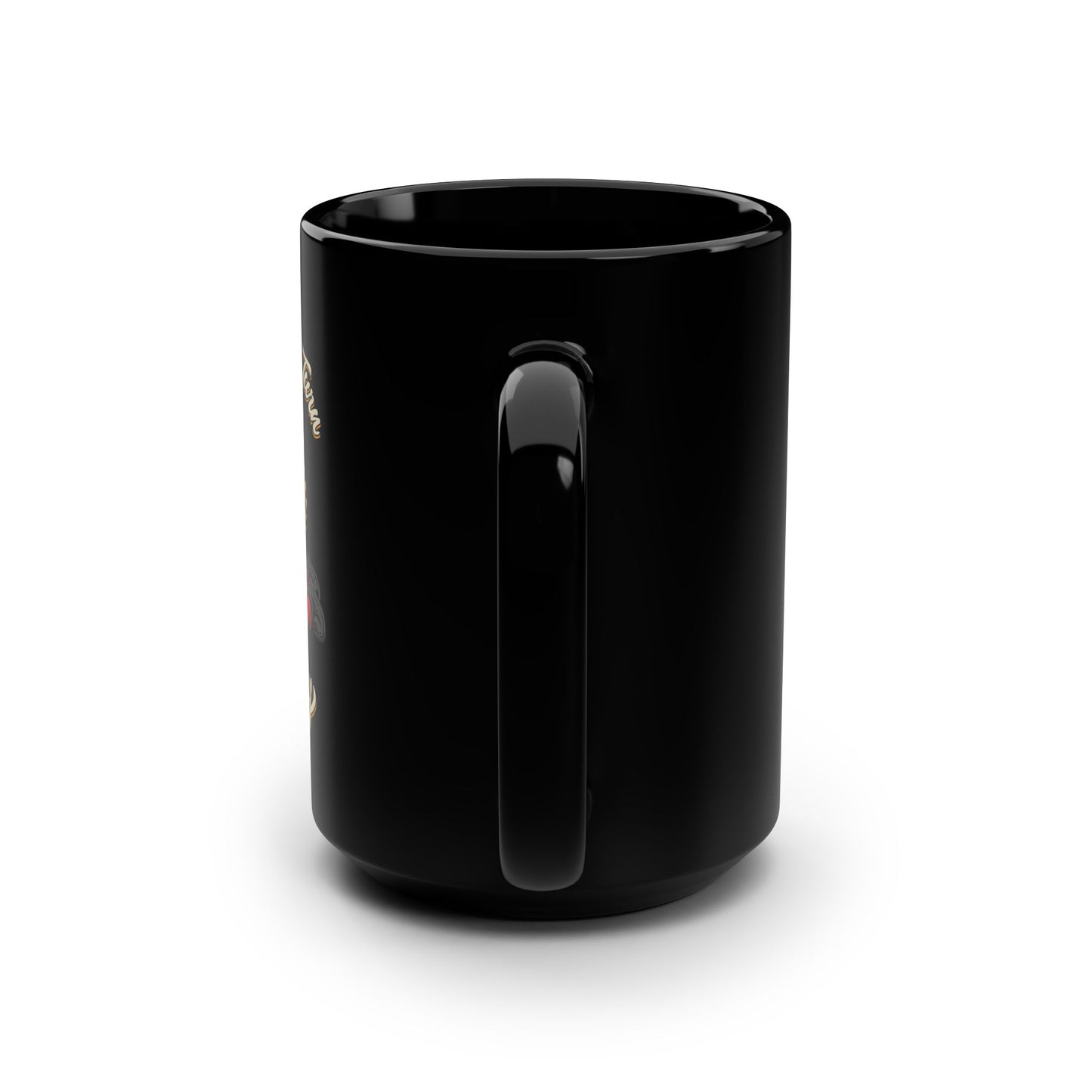 Wait Your Turn Fat Boy - Black Mug, 15oz
